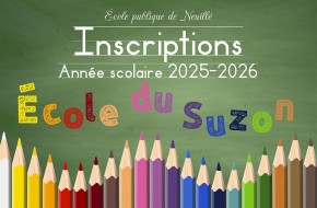 Inscriptions &agrave; l'&eacute;cole du Suzon